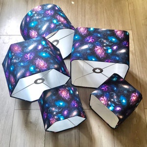 New high quality kids room galaxies in space digital print lamp shade and pendant light shade