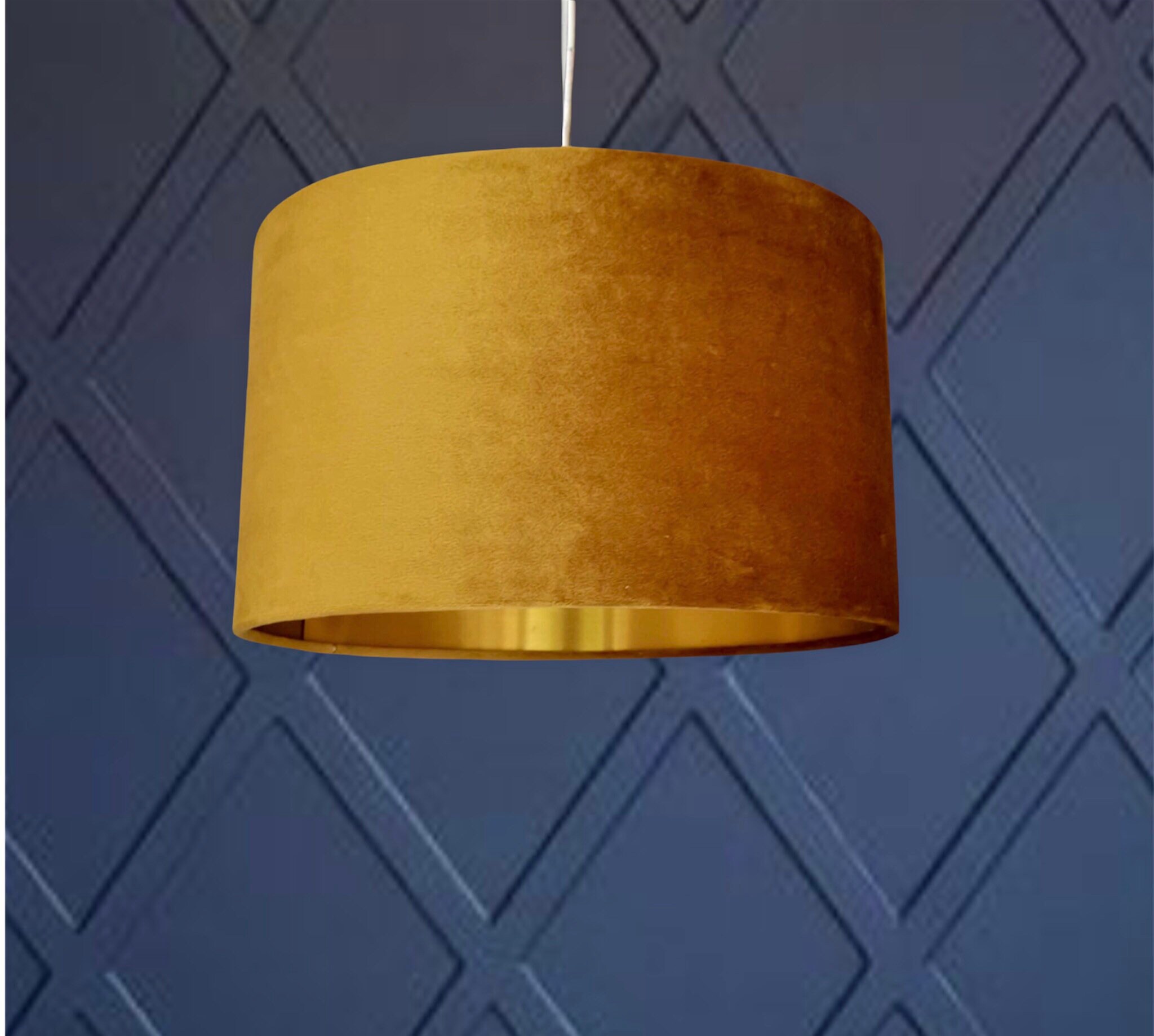 New Luxury Velvet Mustard Lamp Shade and Pendant Light Shade Etsy UK