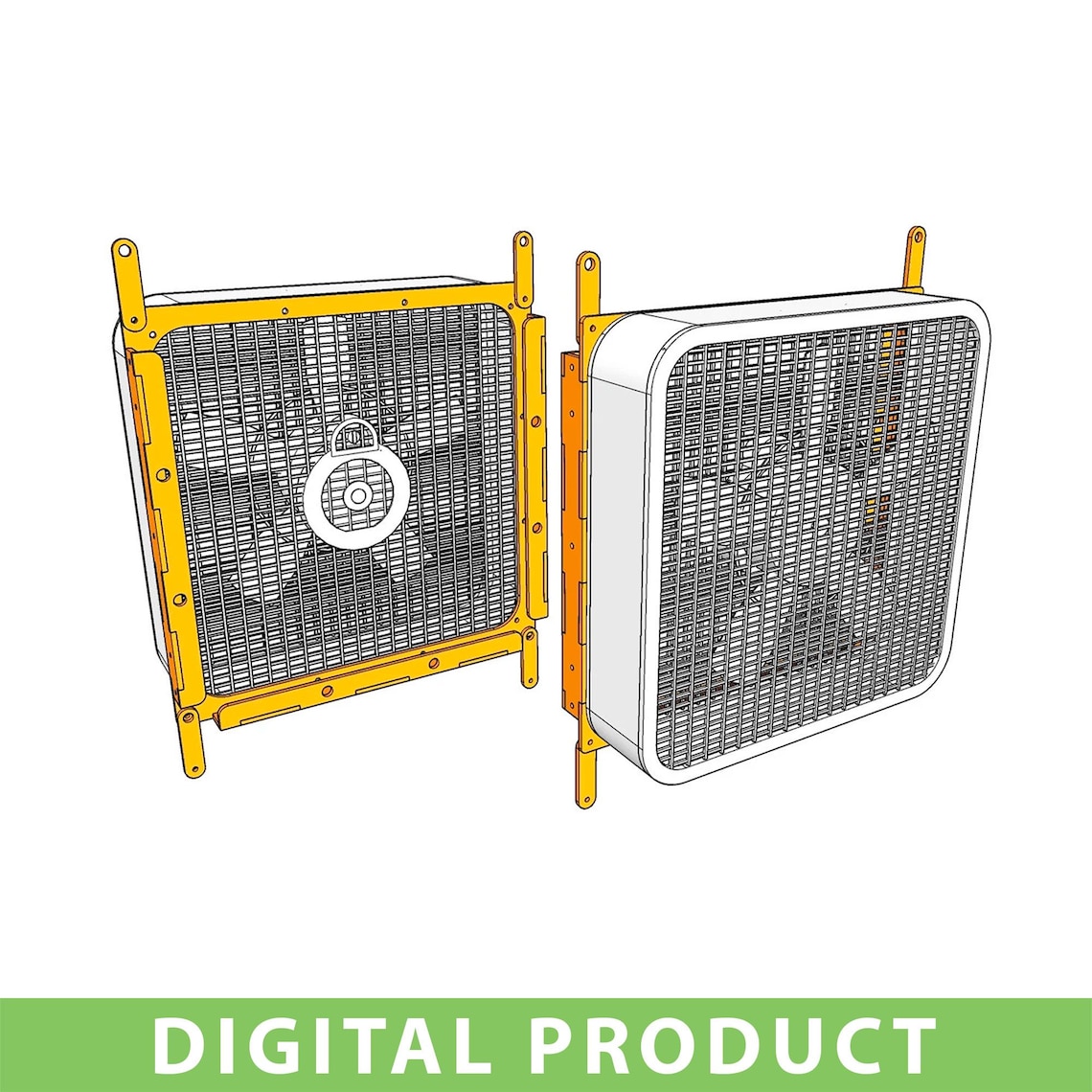 Custom Box Fan Filter Holder Template, Printable DIY Air Filter Design ...