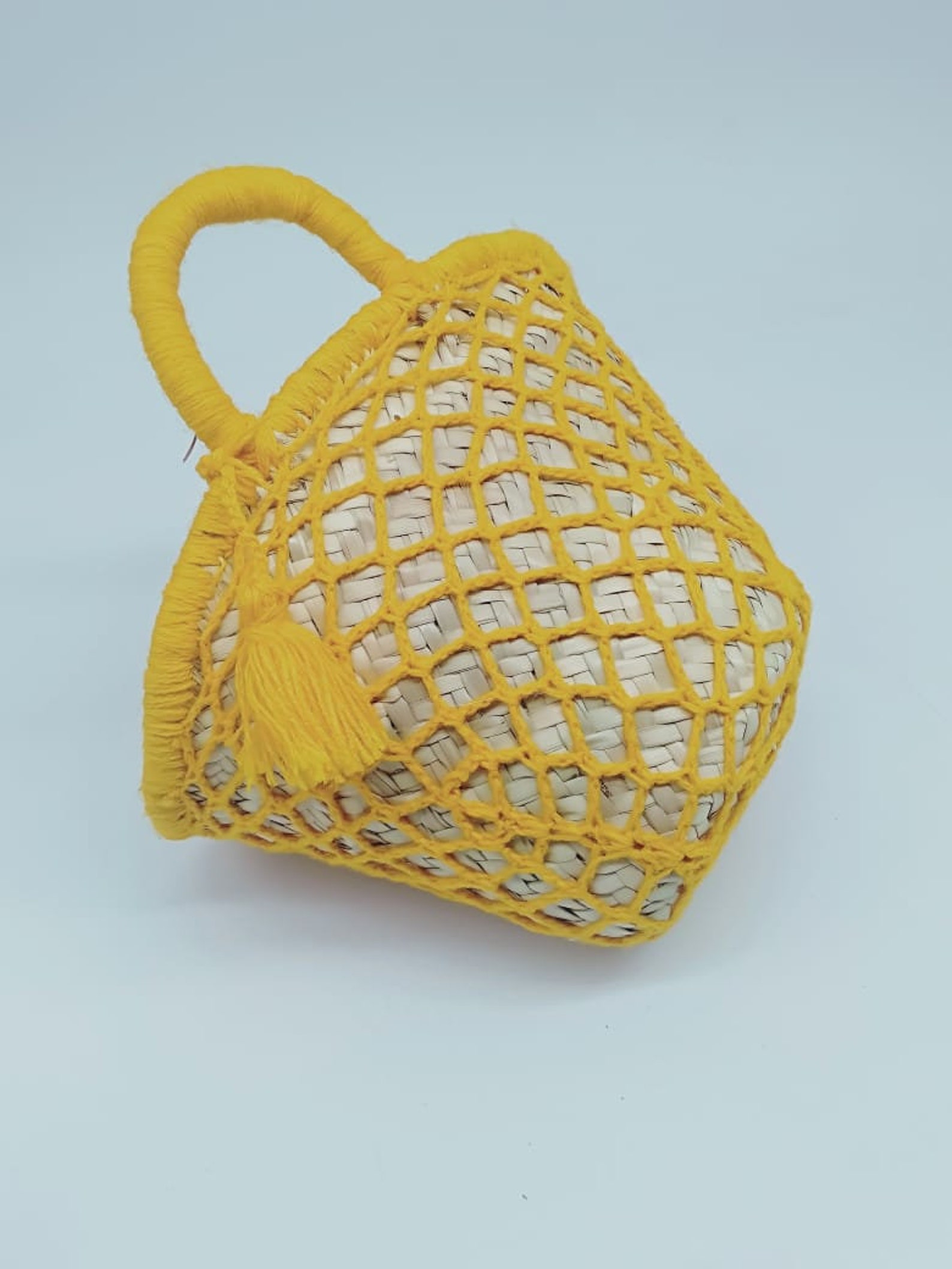 Straw Bag Crochet Made from cotton delicately handcraft Etsy