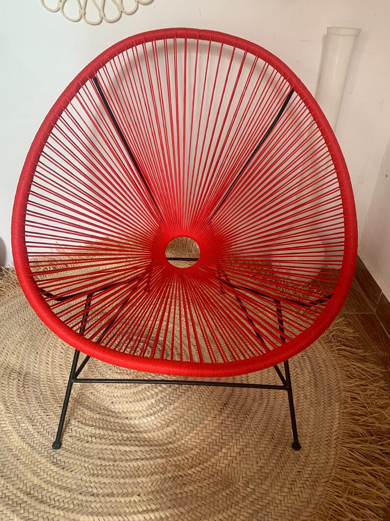 Acapulco Chair Made From Natural Macrame Linen Rope and Etsy