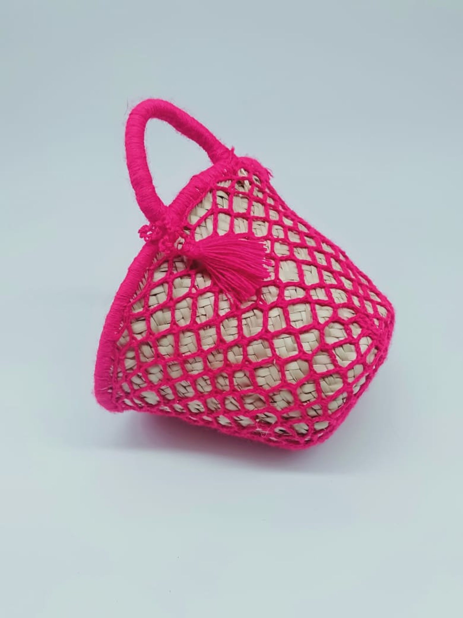 Straw Bag Crochet Made from cotton delicately handcraft Etsy