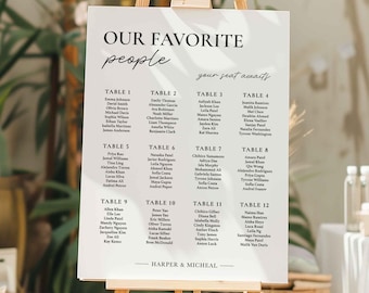 Wedding Seating Chart Acrylic Sign | Acrylic Table Seating Chart Wedding Sign | Custom Wedding Seating Chart Sign | Table Seating Chart Sign