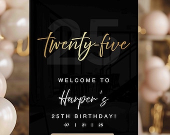 Acrylic Birthday Sign | Personalized Birthday Sign | Welcome Birthday Sign | Happy Birthday Sign | Custom Birthday Sign