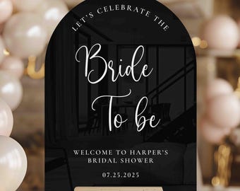 Bridal Shower Acrylic Sign | Acrylic Bridal Shower Welcome Sign | Custom Bridal Shower Sign | Personalized Bridal Shower Welcome Sign