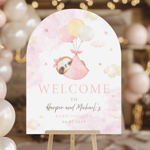 Acrylic Baby Shower Welcome Sign | Custom Baby Shower Sign | Personalized Baby Shower Sign | Custom Acrylic Sign | Baby Girl Arch