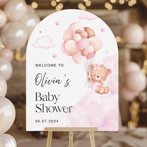 Acrylic Baby Shower Welcome Sign | Custom Baby Shower Sign | Personalized Baby Shower Sign | Custom Acrylic Sign | Baby Girl Arch