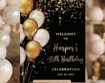 Acrylic Birthday Sign | Personalized Birthday Sign | Birthday Sign | Happy Birthday Sign | Custom Birthday Sign | Decorations for Birthday