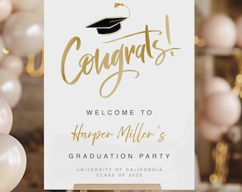 Acrylic Graduation Party Sign | Custom Graduation Sign | Personalized Graduation Sign | Graduation Photo Sign | Printed Graduation Sign