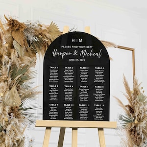 Wedding Seating Chart Acrylic Sign | Acrylic Table Seating Chart Wedding Sign | Custom Wedding Seating Chart Sign | Table Seating Chart Sign