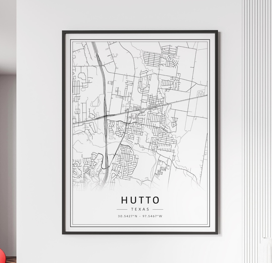Hutto Texas Street Map Print - Il 1080xN.6059127217 Nbap
