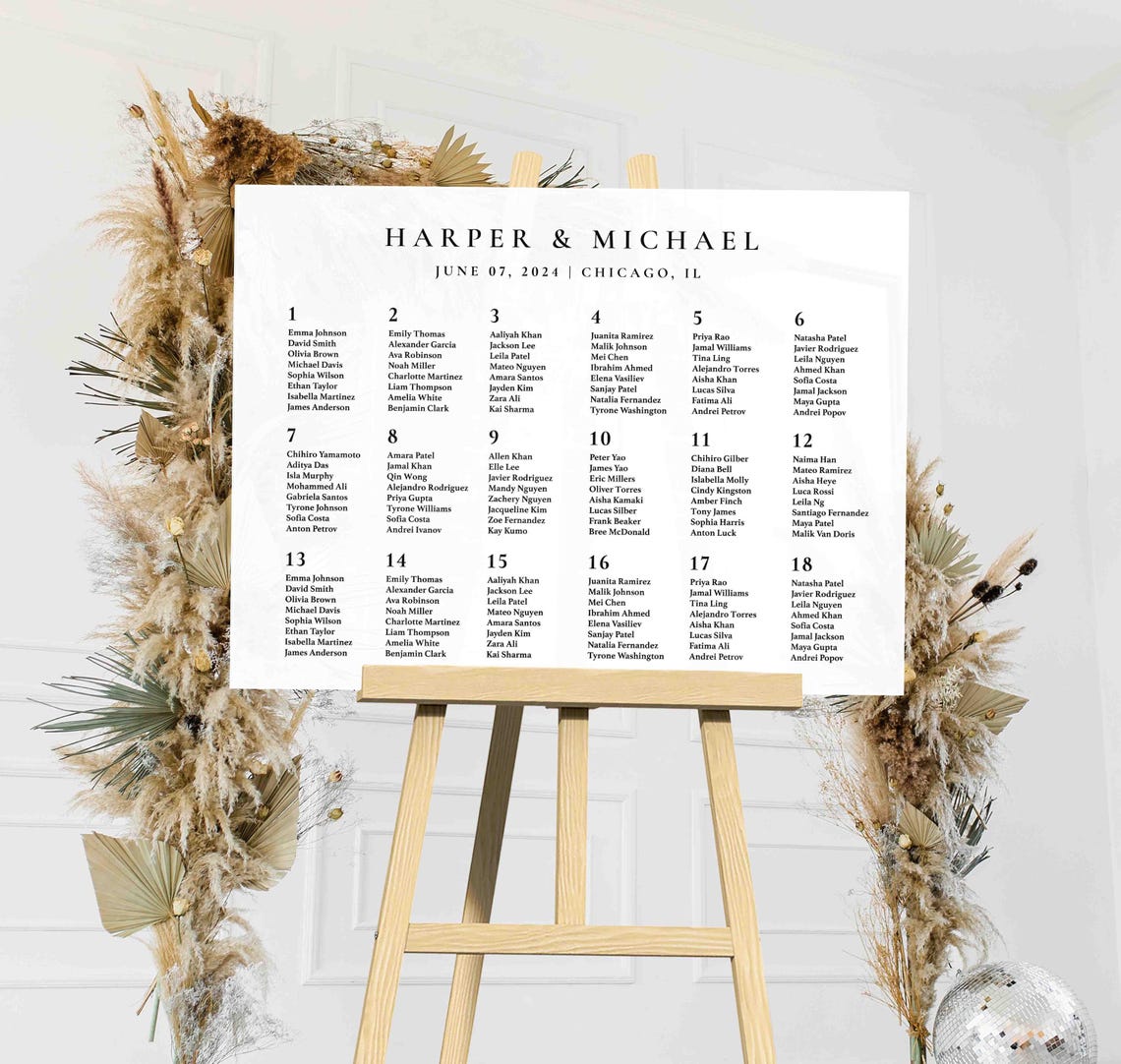 Wedding Seating Chart Acrylic Sign | Acrylic Table Seating Chart ...