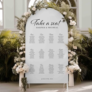 Wedding Seating Chart Acrylic Sign | Acrylic Table Seating Chart Wedding Sign | Custom Wedding Seating Chart Sign | Table Seating Chart Sign