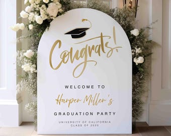 Acrylic Graduation Party Sign | Custom Graduation Sign | Personalized Graduation Sign | Graduation Photo Sign | Printed Graduation Sign