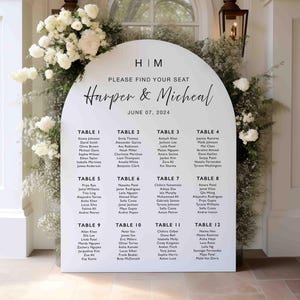 Wedding Seating Chart Acrylic Sign | Acrylic Table Seating Chart Wedding Sign | Custom Wedding Seating Chart Sign | Table Seating Chart Sign