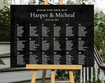 Wedding Seating Chart Acrylic Sign | Acrylic Table Seating Chart Wedding Sign | Custom Wedding Seating Chart Sign | Table Seating Chart Sign