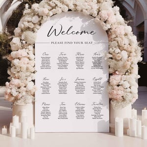 Wedding Seating Chart Acrylic Sign | Acrylic Table Seating Chart Wedding Sign | Custom Wedding Seating Chart Sign | Table Seating Chart Sign