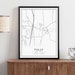 Tully NY Street Map Print | Acrylic Glass Tully City Map Print | Canvas ...