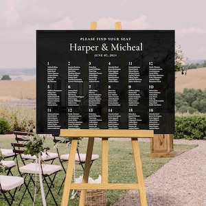 Wedding Seating Chart Acrylic Sign | Acrylic Table Seating Chart Wedding Sign | Custom Wedding Seating Chart Sign | Table Seating Chart Sign