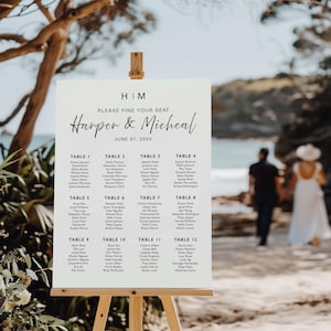 Wedding Seating Chart Acrylic Sign | Acrylic Table Seating Chart Wedding Sign | Custom Wedding Seating Chart Sign | Table Seating Chart Sign
