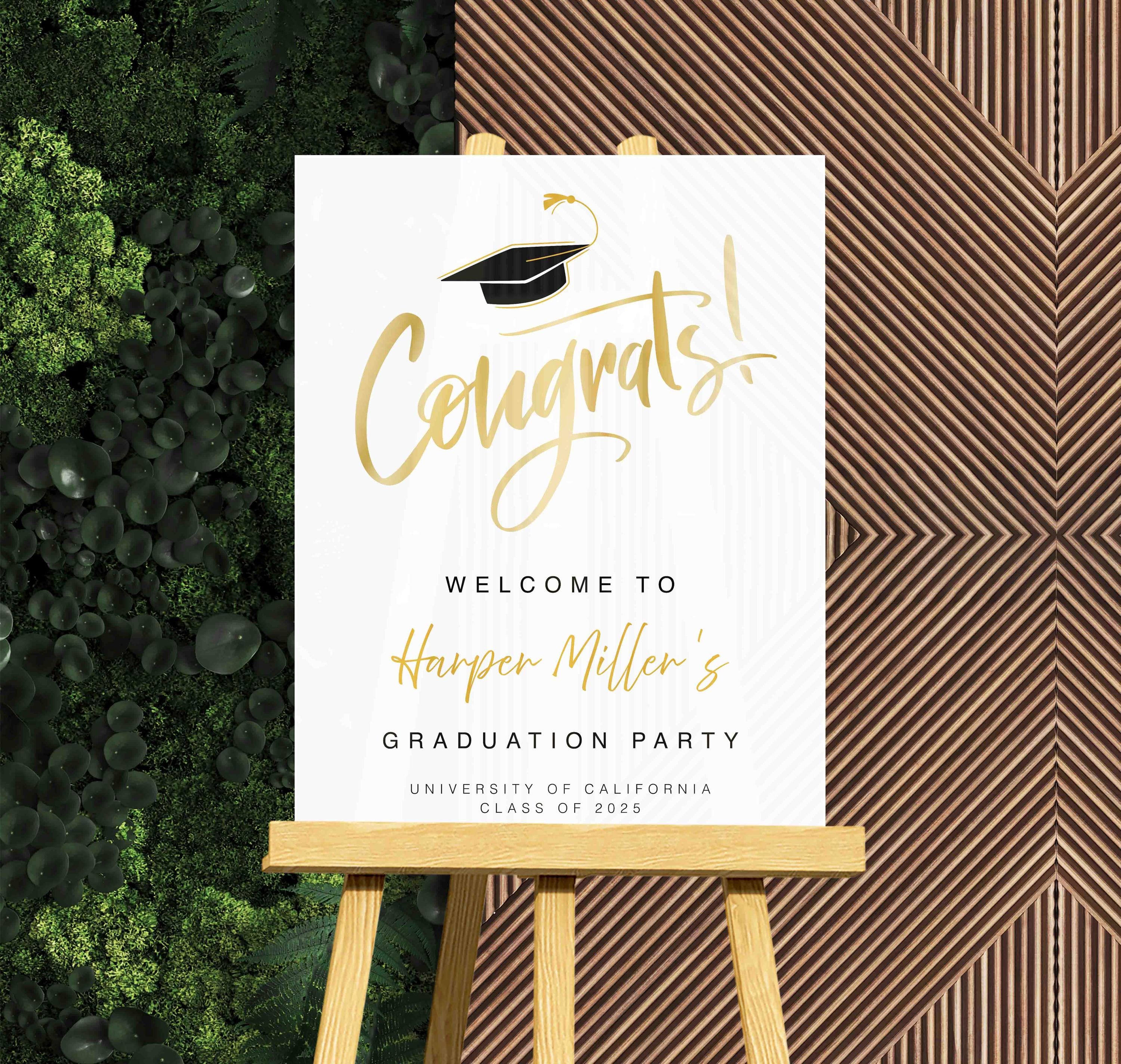 Graduation Mini Sign Acrylic Graduation Party Sign | Custom Graduation Sign | Personalized ...