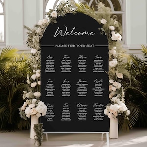 Wedding Seating Chart Acrylic Sign | Acrylic Table Seating Chart Wedding Sign | Custom Wedding Seating Chart Sign | Table Seating Chart Sign