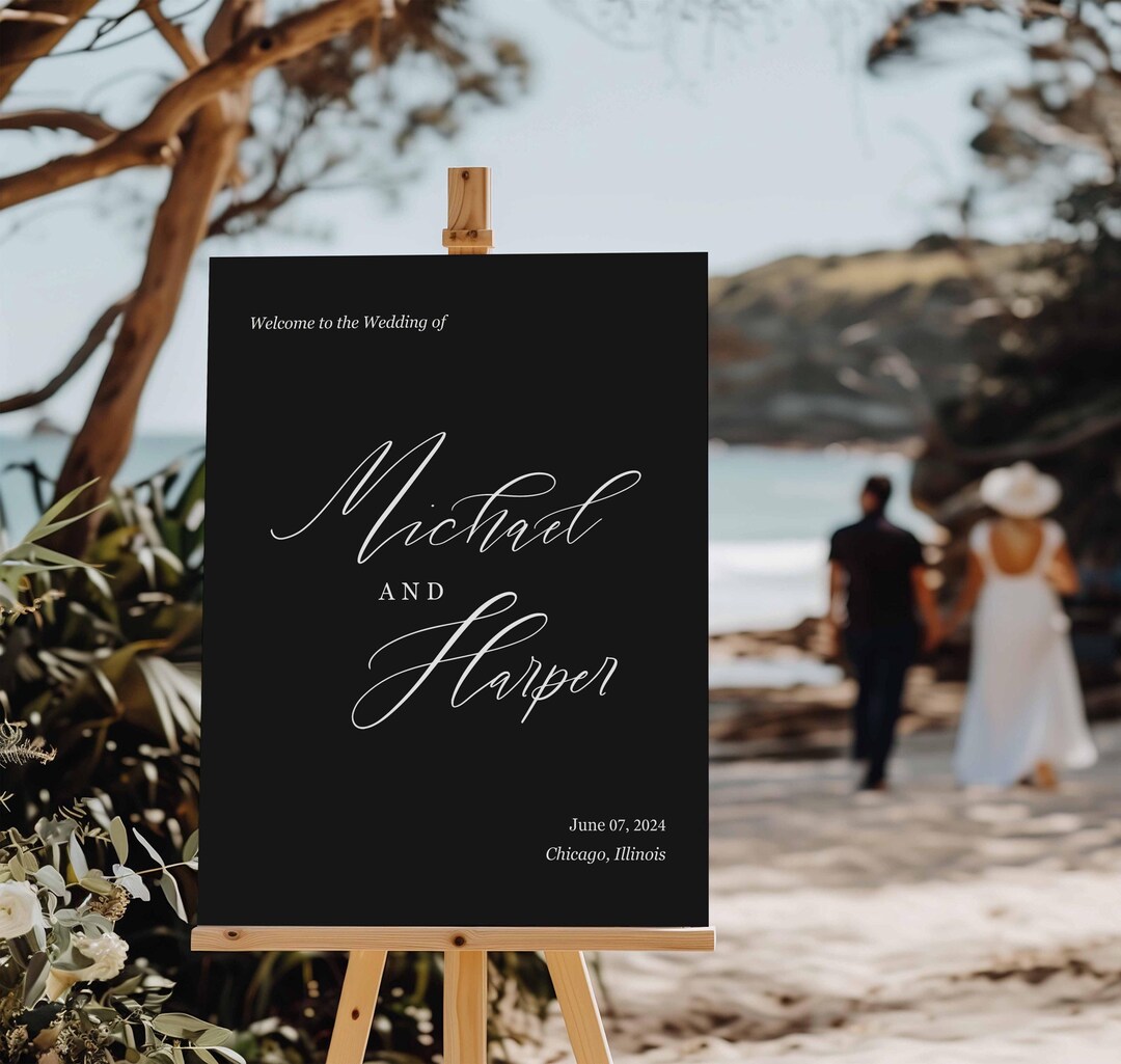 Acrylic Wedding Welcome Sign | Entrance Wedding Sign | Custom Wedding ...