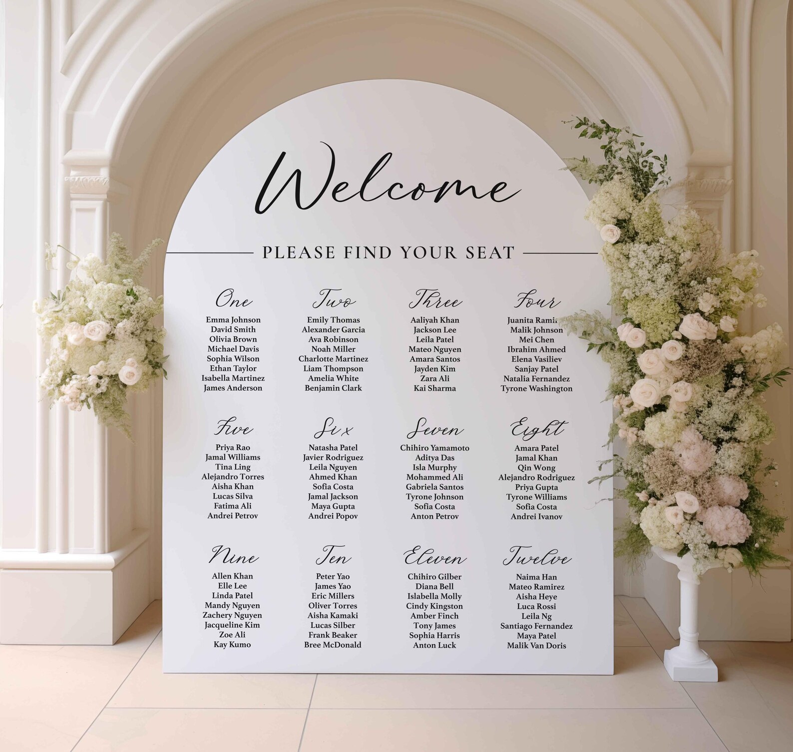 Wedding Seating Chart Acrylic Sign | Acrylic Table Seating Chart ...
