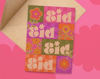 Eid Mubarak Eid Card, Ramadan Greeting Card with Envelope for Eidi Money Muslim Islamic Gift Kid Party Favor Invite Women Husband Children