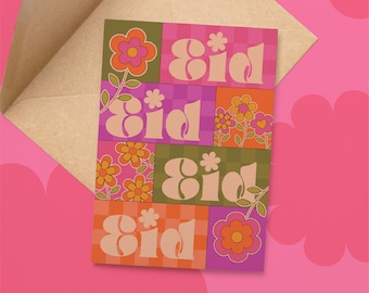 Eid Mubarak Eid-kaart, ramadan-wenskaart met envelop voor Eidi geld moslim islamitisch cadeau kind partij gunst uitnodigen vrouw echtgenoot kinderen