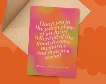 Islamic Greeting Card with Envelope for Dua Ramadan Eid Gift Wedding Muslim Women Hijabi Muslimah