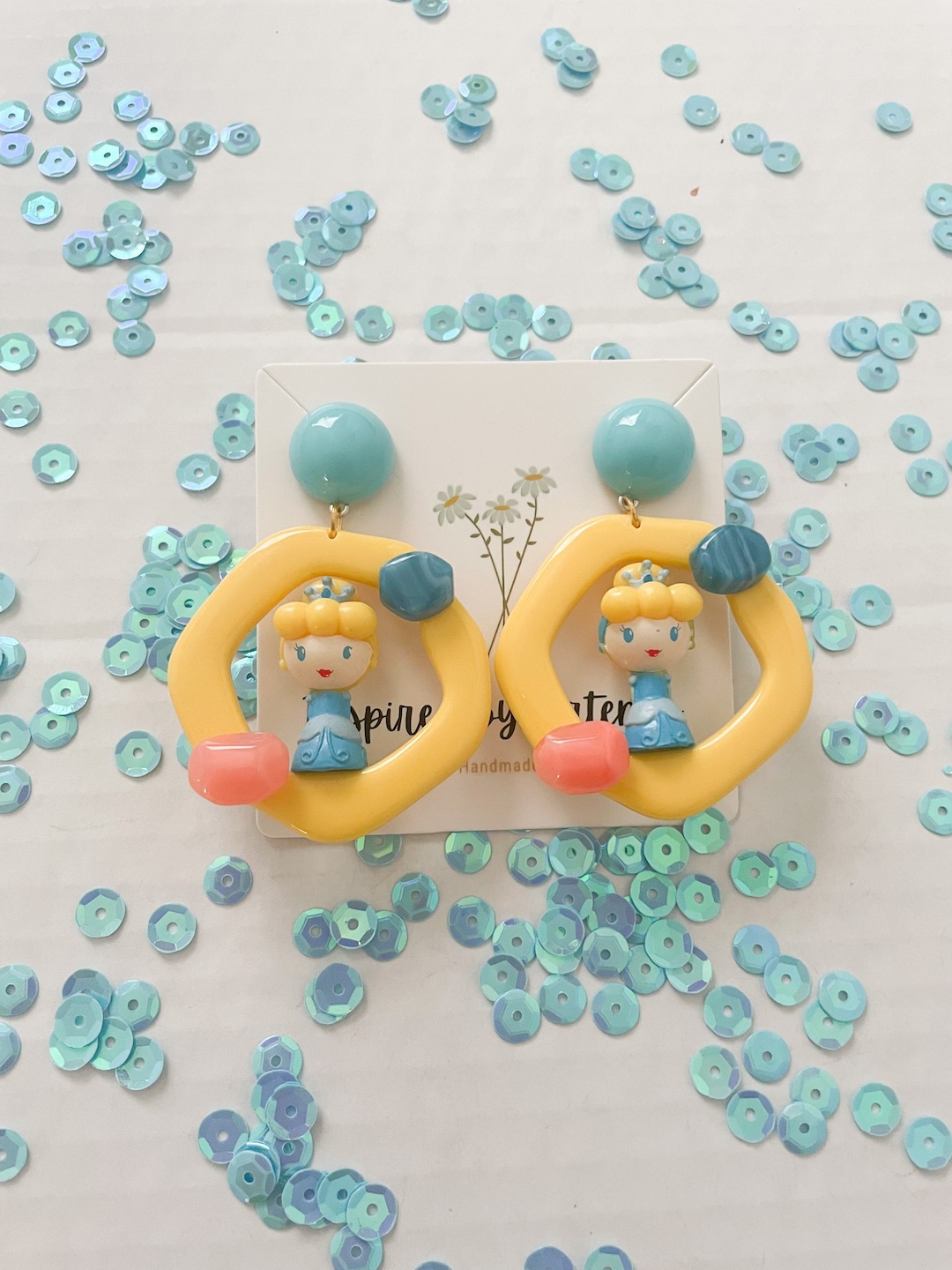 Disney Princess Cinderella Earrings Etsy