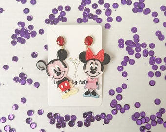 Disney Mickey and Minnie Mouse Earrings