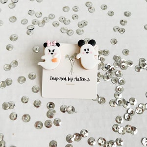 Boucles d&#39;oreilles Disney Halloween Mickey et Minnie fantômes