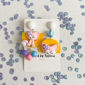 Disney Pink Linabell Cat Earrings