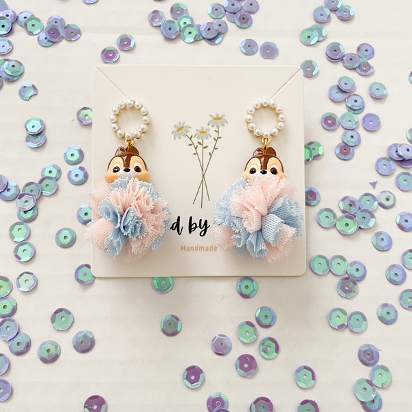 Disney chip and dale drop earrings