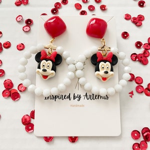 Minnie Mouse Hoop Earrings
