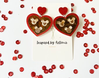 Disney Heart Valentines Day Earrings