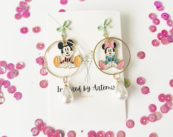Pendientes Mickey y Minnie Mouse Disney