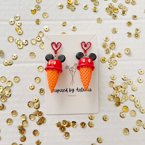 Pendientes de cono de helado de Mickey de Disney