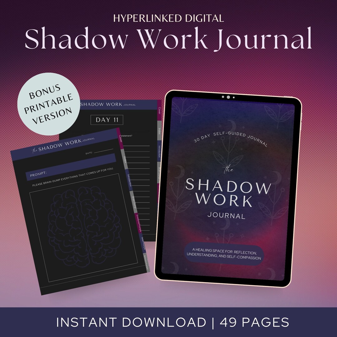 Digital Shadow Work Journal, Witchy Journal, Printable Tarot Journal ...