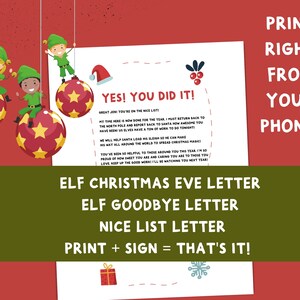 List do druku Elf, List pożegnalny Elfa, List wigilijny Elfa do druku