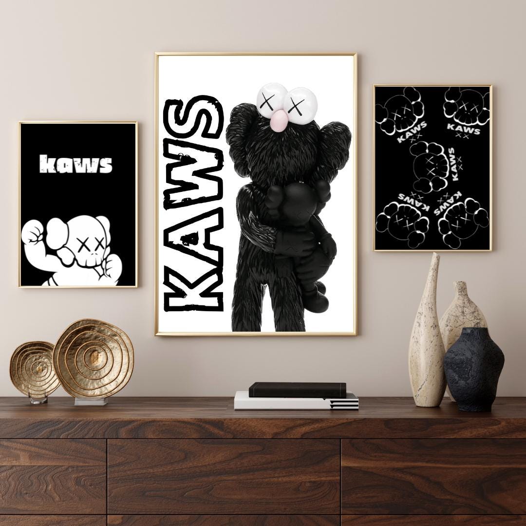 Minimalist Hypebeast Poster,set of 3,printable KAWS Poster,hypebeast ...