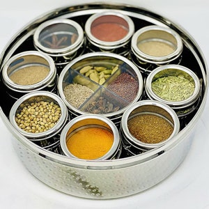 Buy Wholesale India Multi-compartment Spice Container Set In Stainless  Steel & Spice Container Set