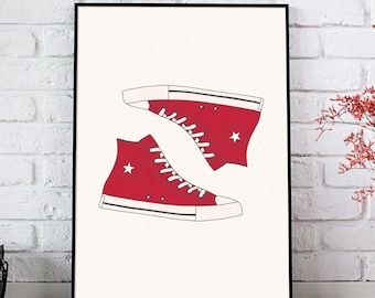 Peinture Sur Toile * Nike Air Max Sneaker Sport Chaussures Pour Femmes Art Sur Votre Mur Baskets Pour Femmes Couleur 50 X 70 Cm