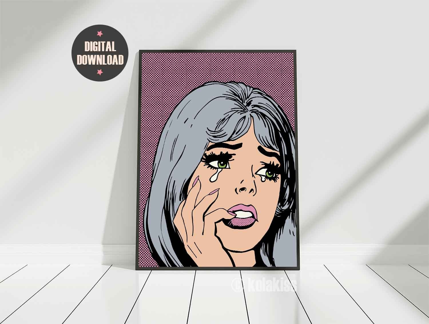 Help Me - Sad Anime Girl Art Board Print for Sale by LEVANKOV Items