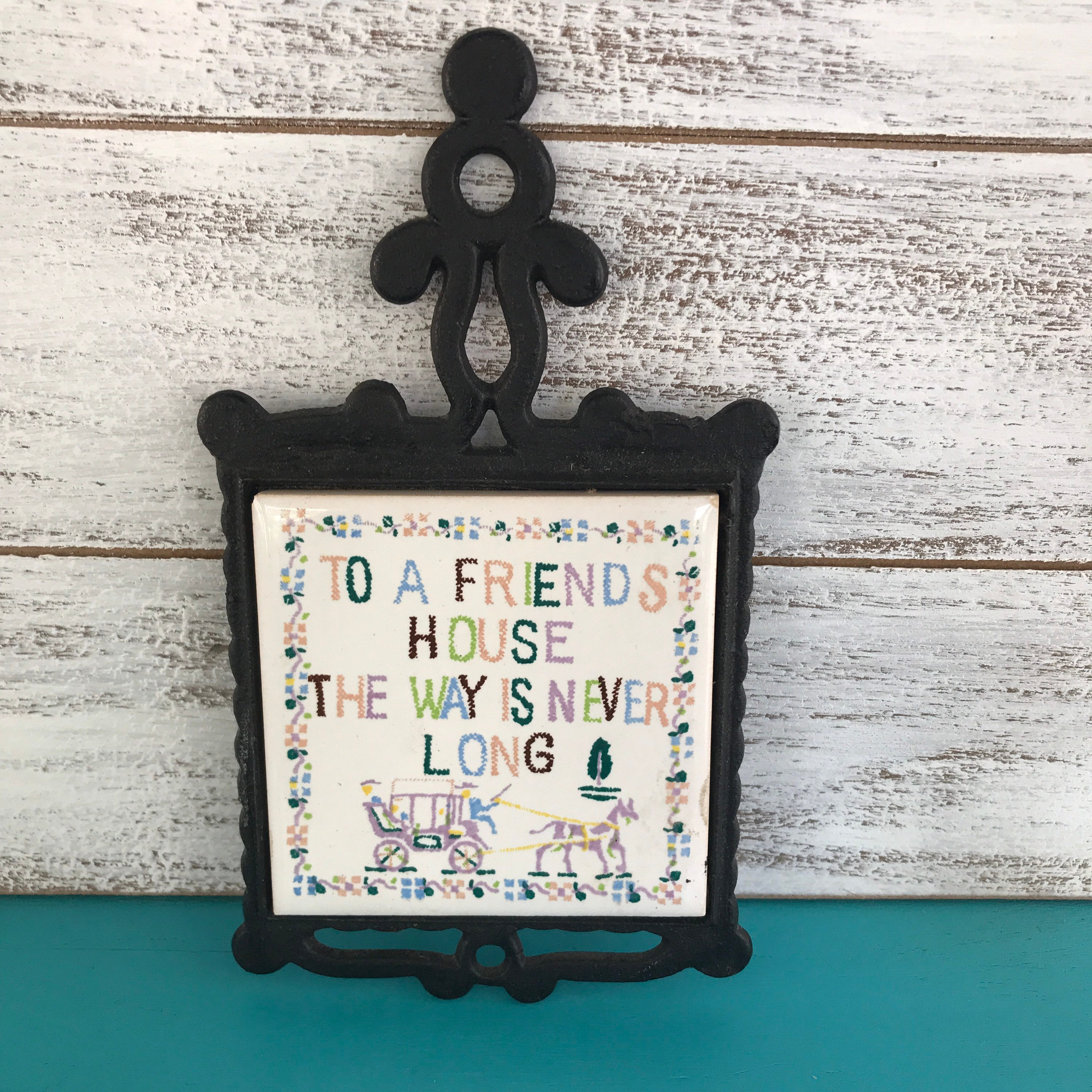 Hermosa trivet decorativa vintage celebrando la amistad Etsy España