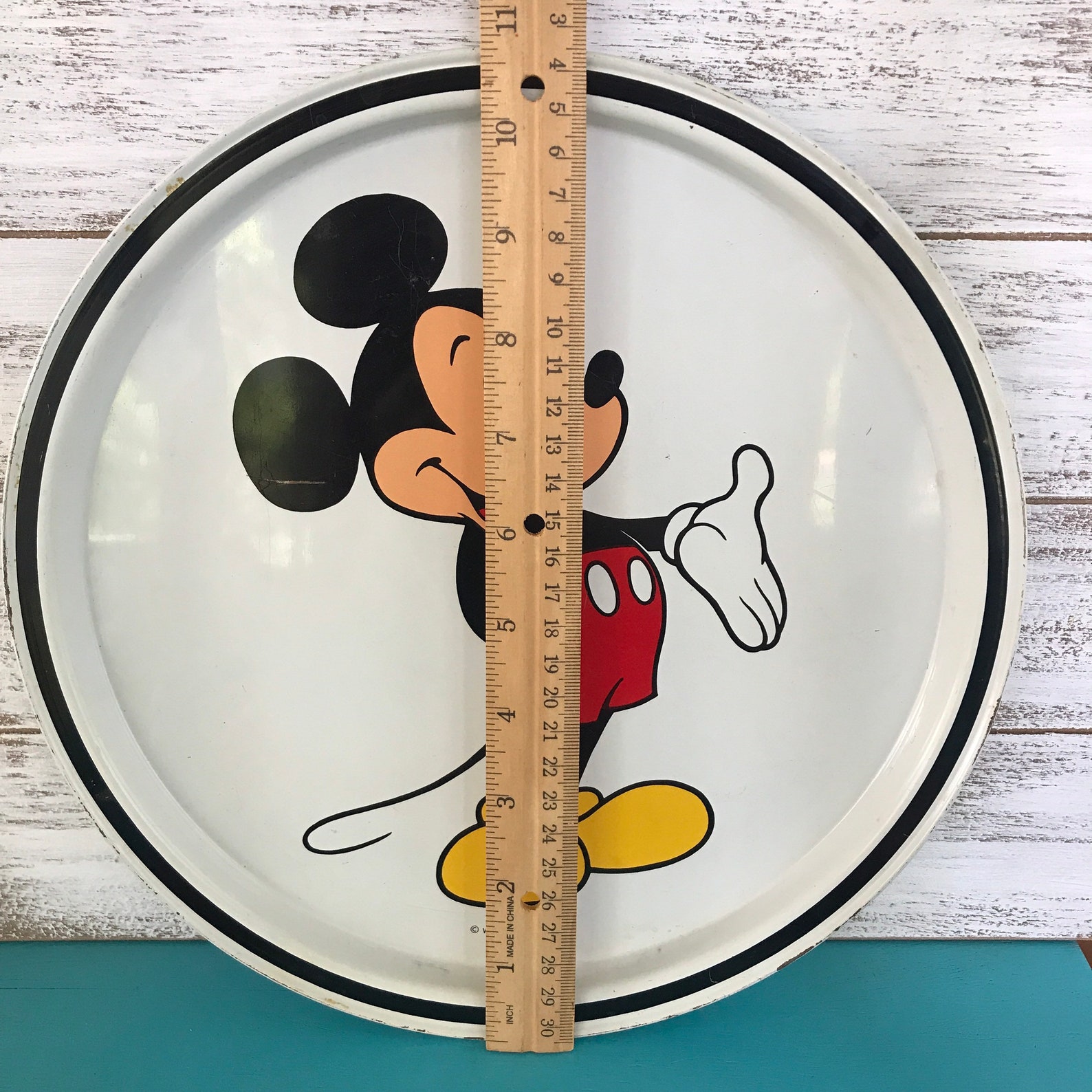 Vintage Mickey Mouse Decorative Tin Souvenir Plate Etsy