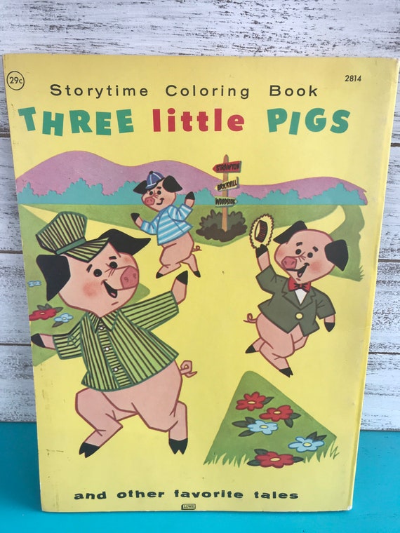 2 Vintage Childrens Coloring Books 