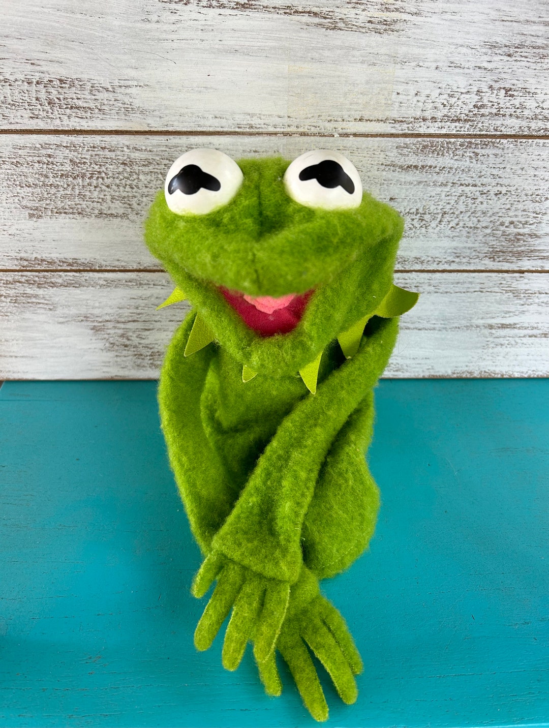 Vintage Kermit the Frog Hand Puppet Etsy
